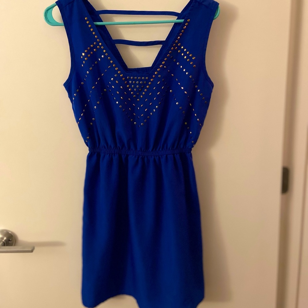 Blue dress with studs